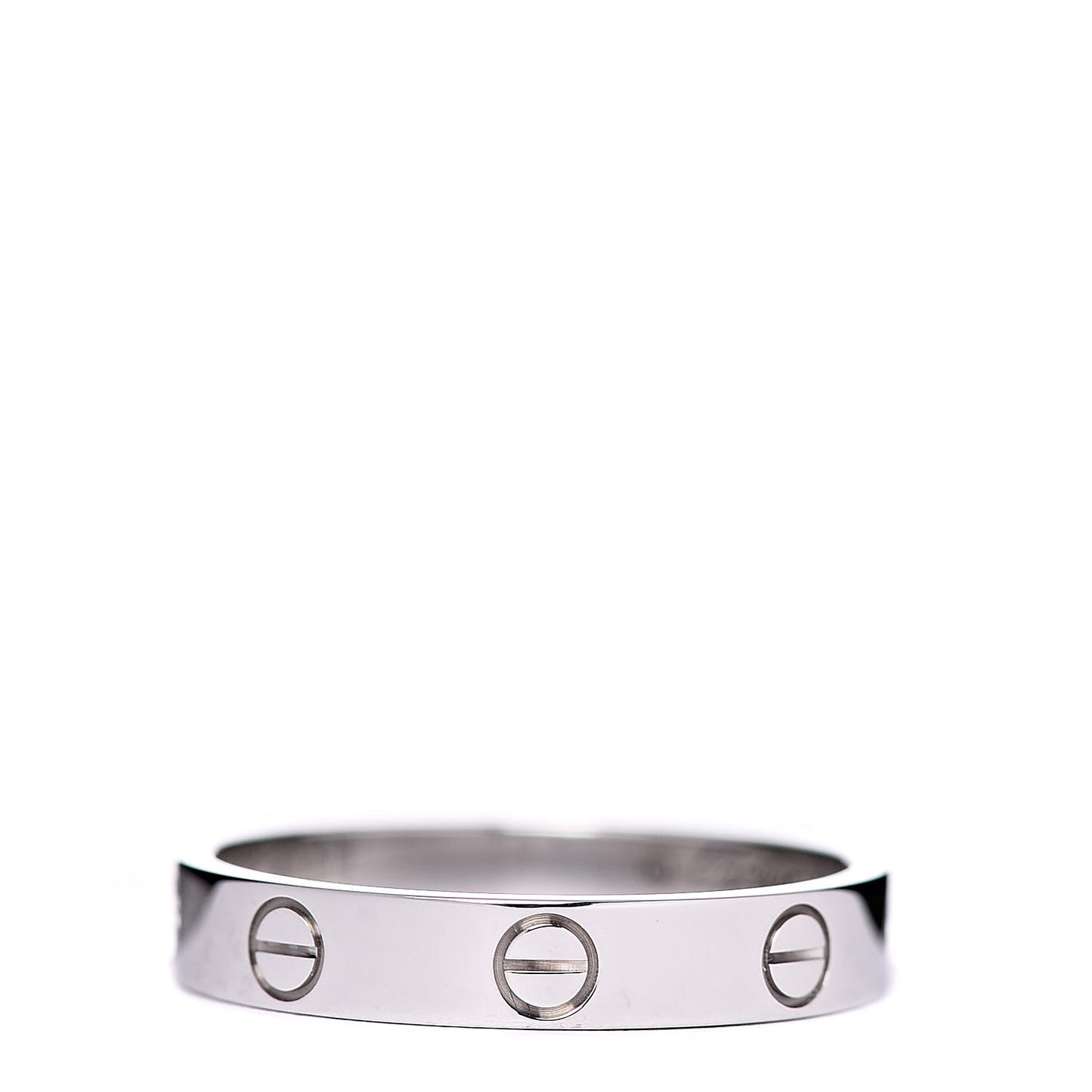 18K White Gold 3.5mm LOVE Wedding Band Ring 56 7.75