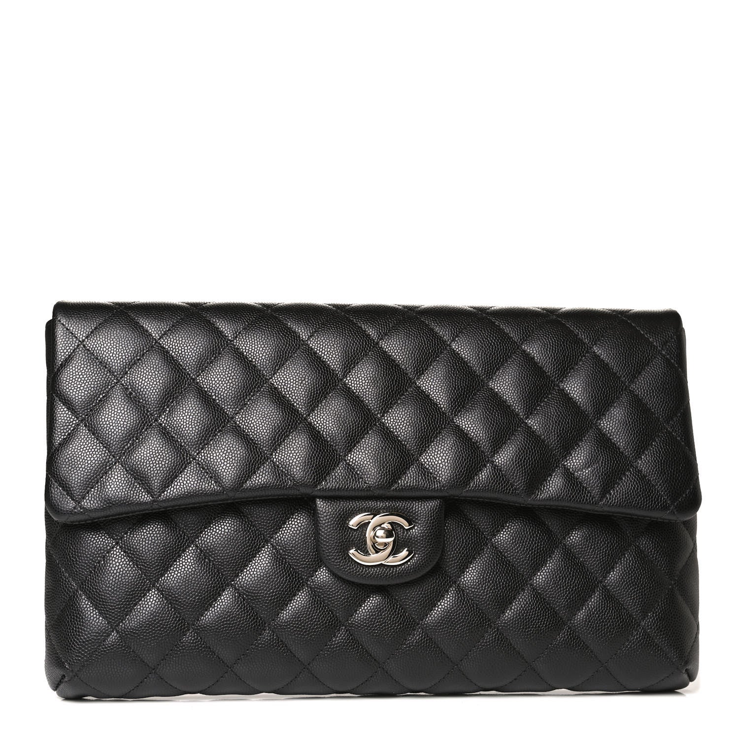 Chanel Caviar Quilted Flap Clutch Black 2 of 20