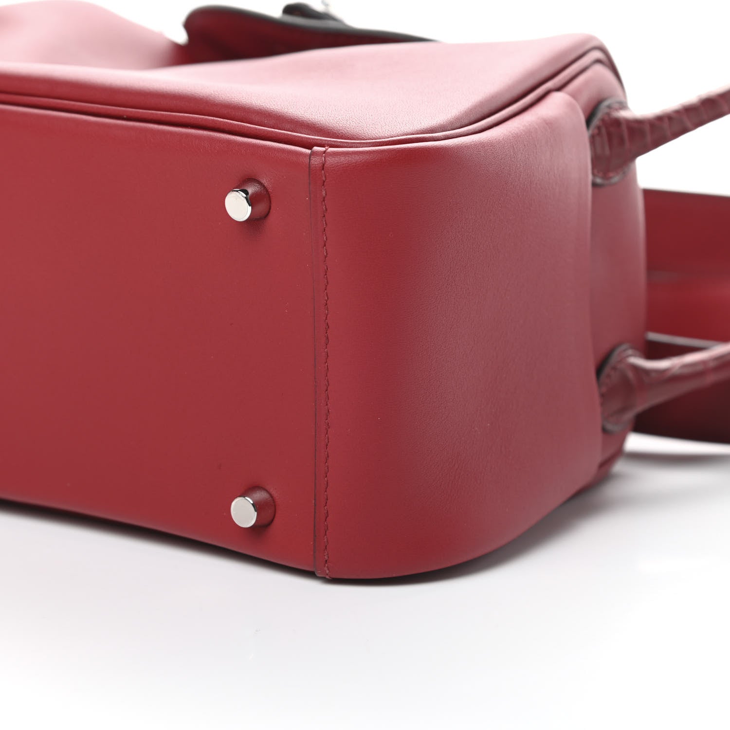 Hermes Matte Alligator Swift Mini Touch Lindy 20 Rouge Grenat Bourgogne 10 of 11