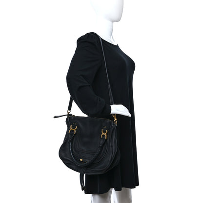 Chloe Calfskin Medium Marcie Satchel Black 2 of 12