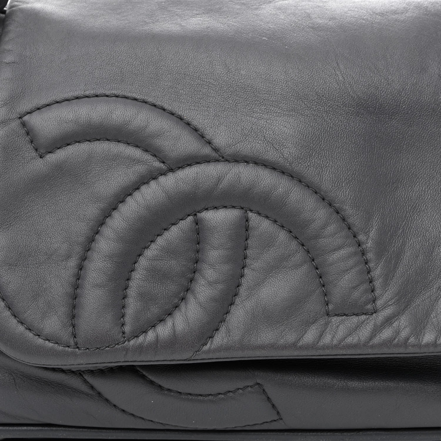 Chanel Lambskin Diagonal Ligne Accordion Flap Grey 8 of 13