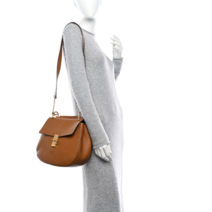 Chloe Grained Lambskin Large Drew Shoulder Bag Caramel 2 of 11