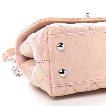 Chanel Iridescent Caviar Quilted Extra Mini Coco Handle Flap Light Pink 8 of 9