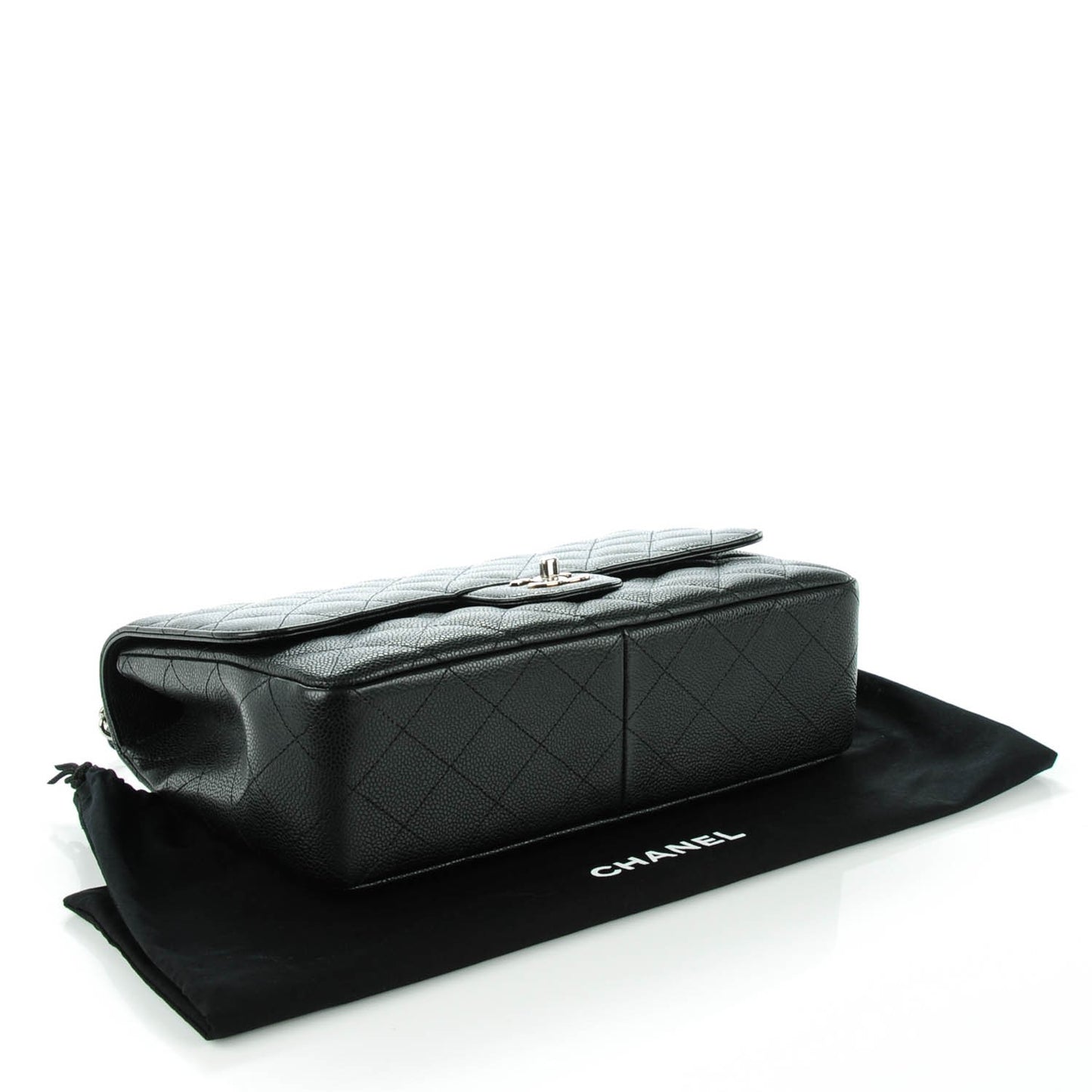 Caviar Quilted Jumbo Single Flap Black