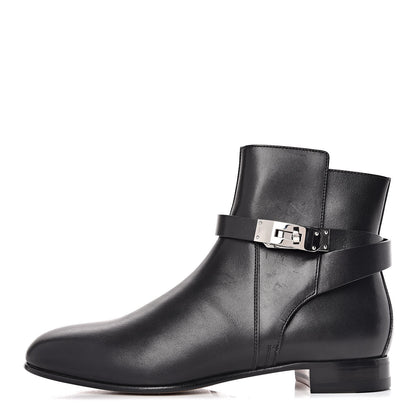 Hermes Calfskin Neo Low Boots 38 Black 1 of 10