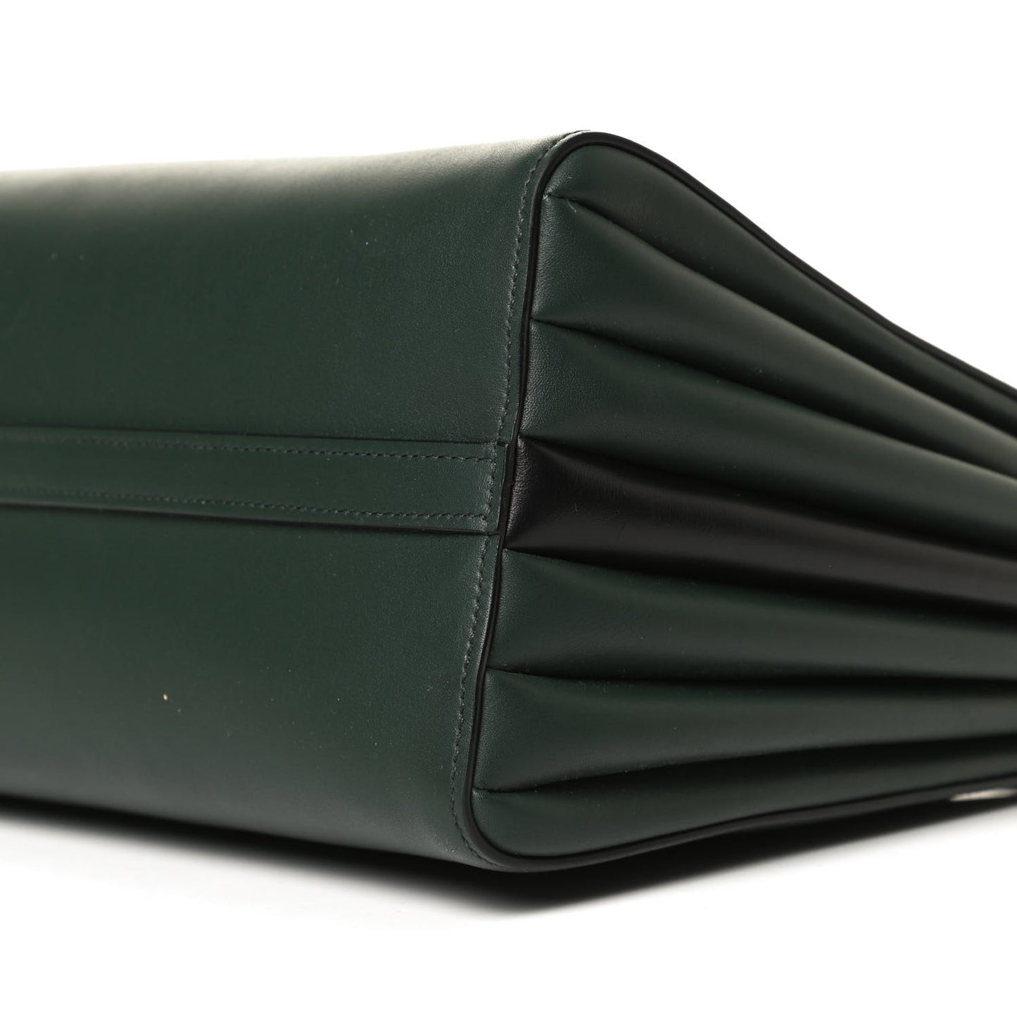 City Calfskin Medium Colorblock Bibliothèque Tote Green Black
