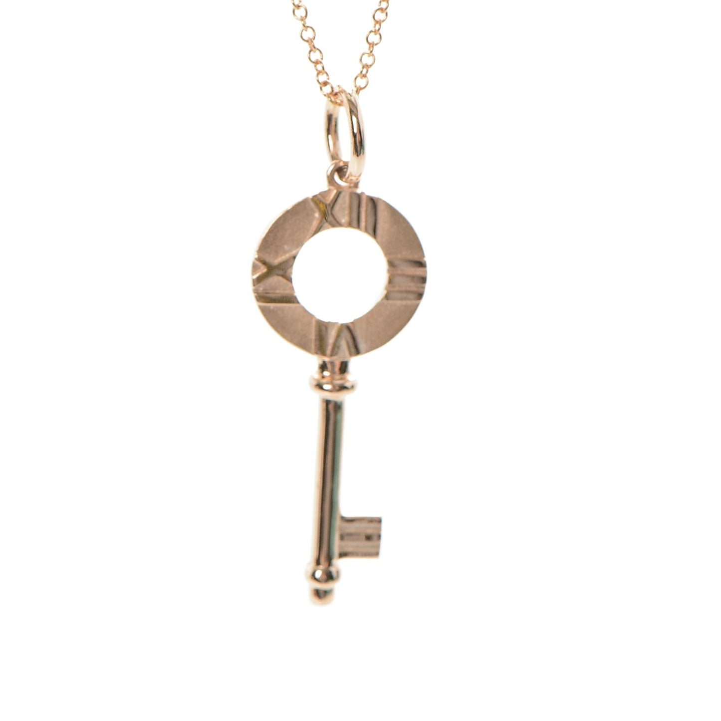 18K Rose Gold Atlas Key Pendant Necklace