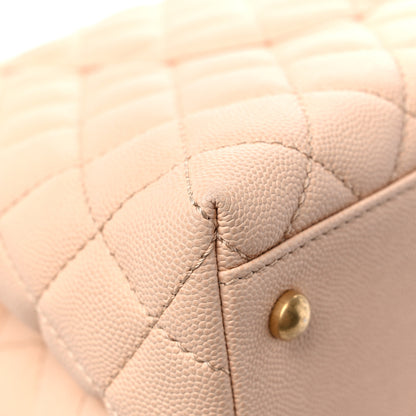 Chanel Caviar Quilted Medium Coco Handle Flap Light Beige 10 of 12