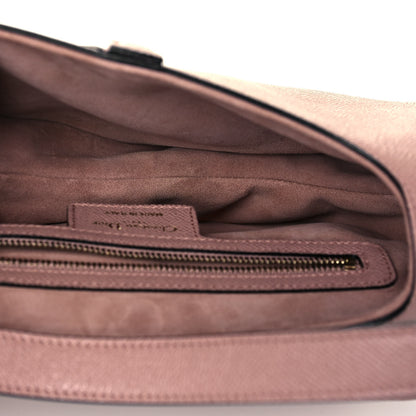 Christian Dior Grained Calfskin Saddle Bag Pink 5 of 13