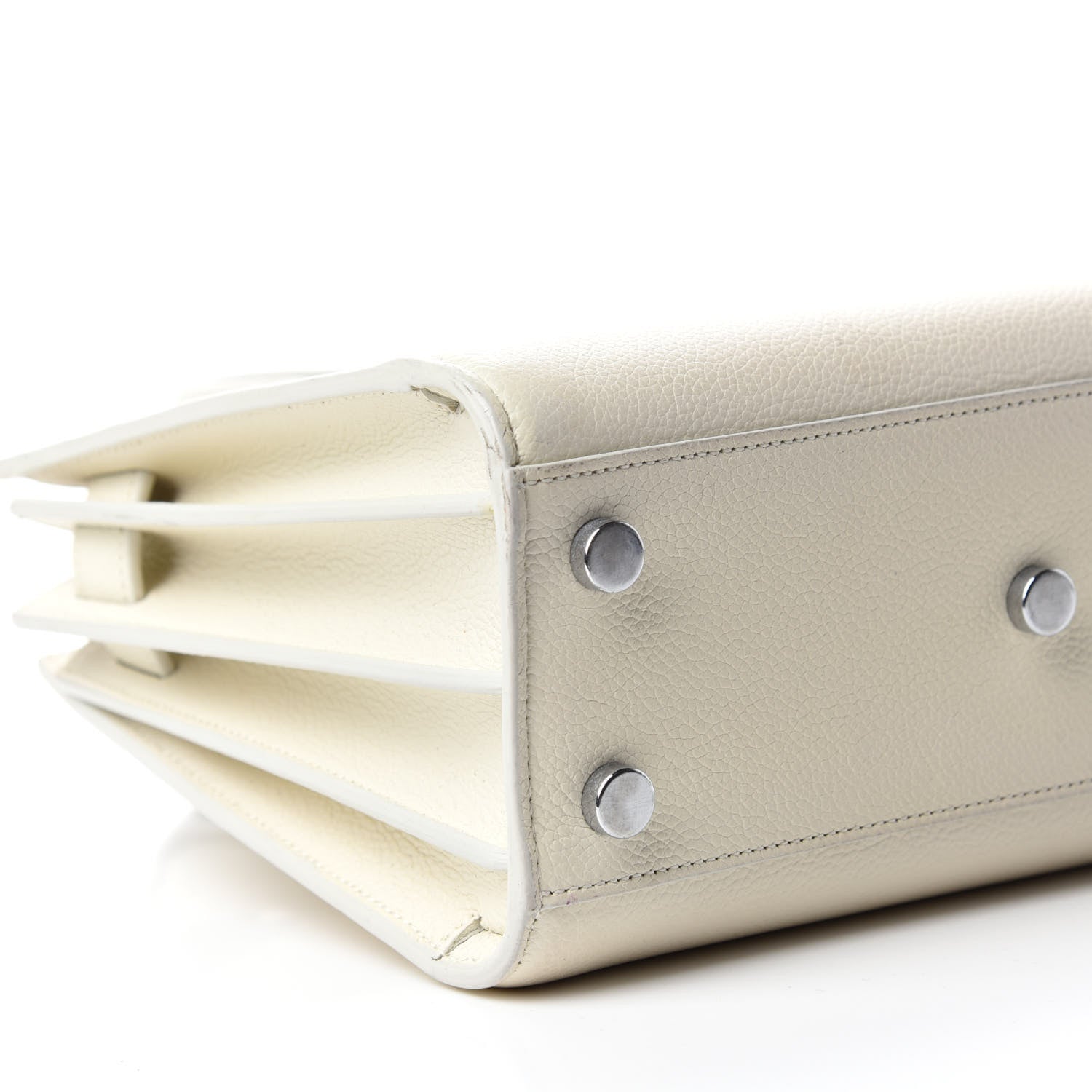 Saint Laurent Grained Calfskin Nano Sac de Jour Dove White 6 of 9