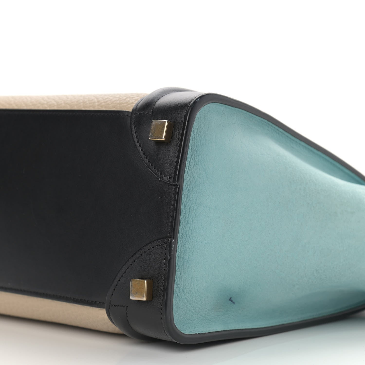 Celine Bullhide Drummed Calfskin Micro Tri-Color Luggage Antarctic 9 of 24