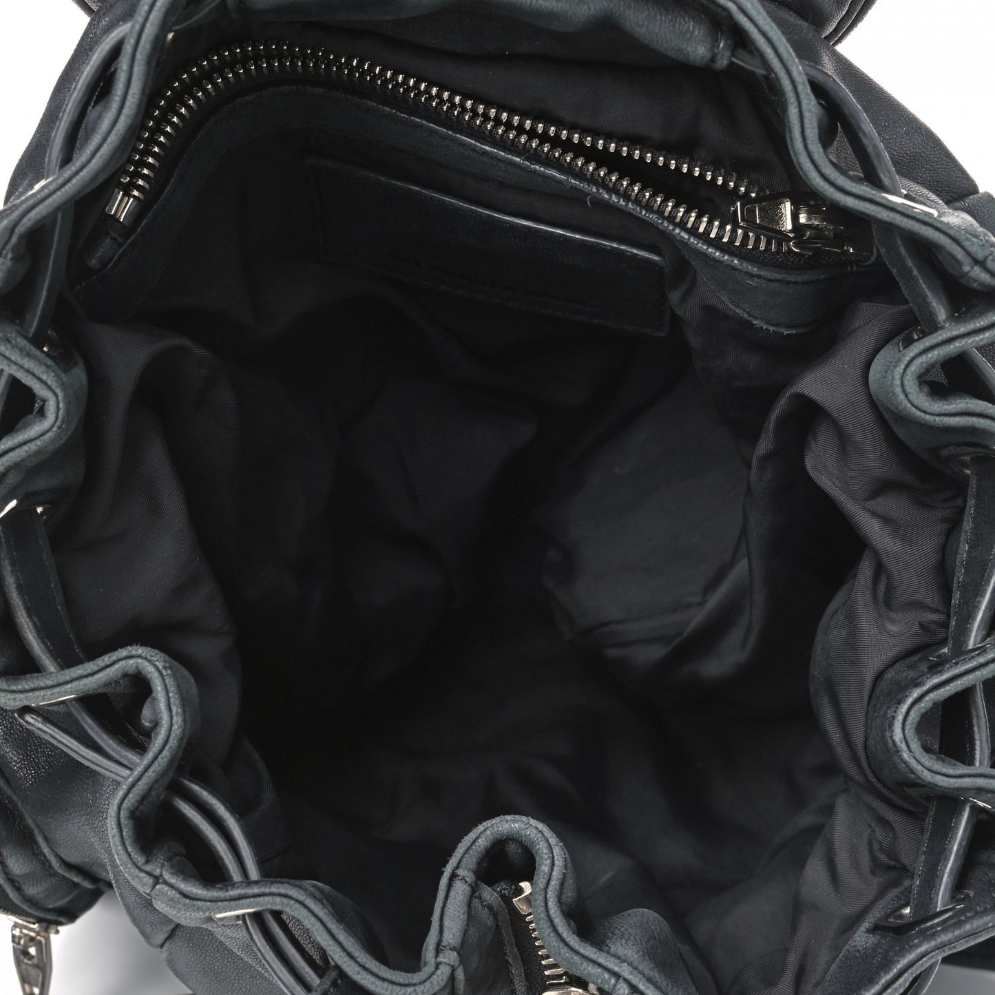 Lambskin Marti Backpack Bag Washed Black Rhodium Hardware