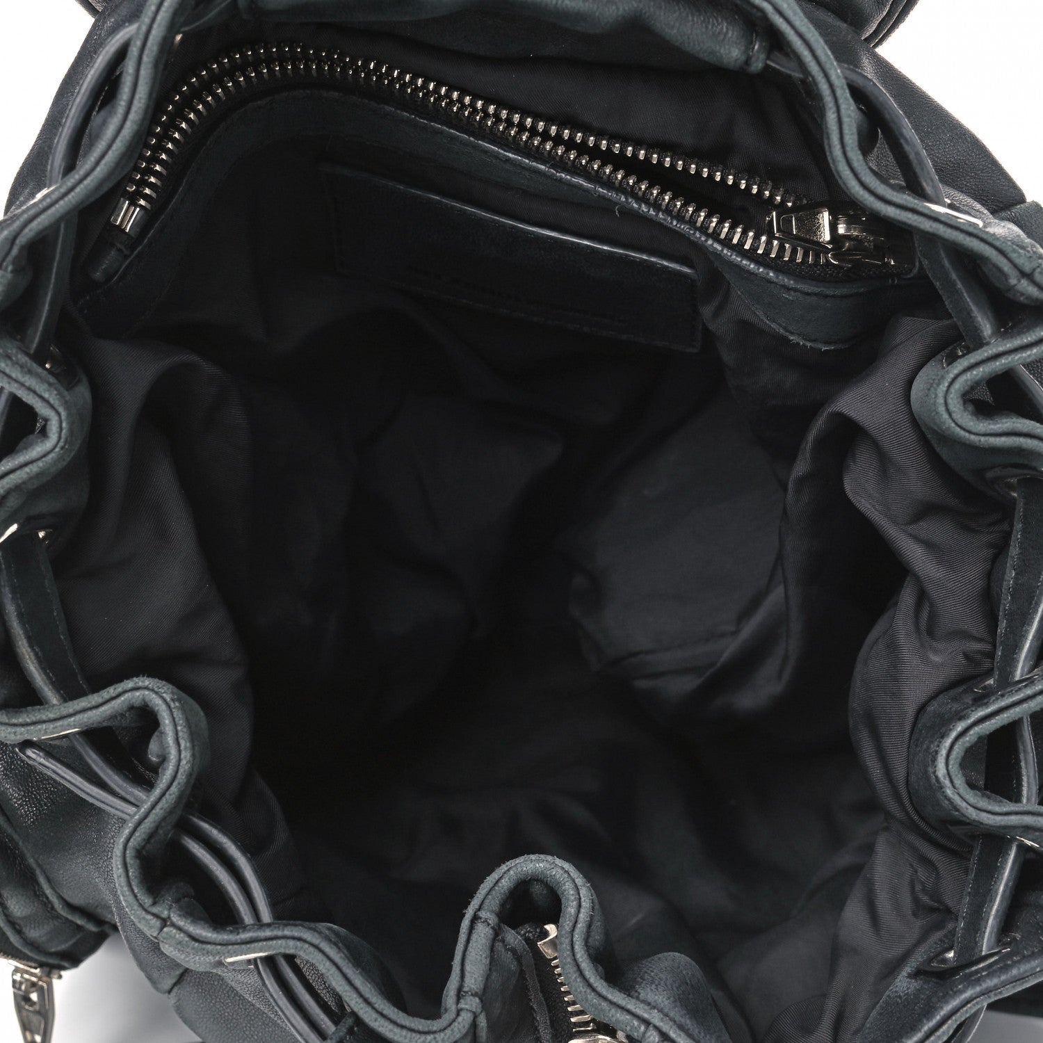 Alexander Wang Lambskin Marti Backpack Bag Washed Black Rhodium Hardware 4 of 14