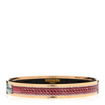 Hermes Enamel Printed Narrow Coaching Bracelet 70 1 of 5