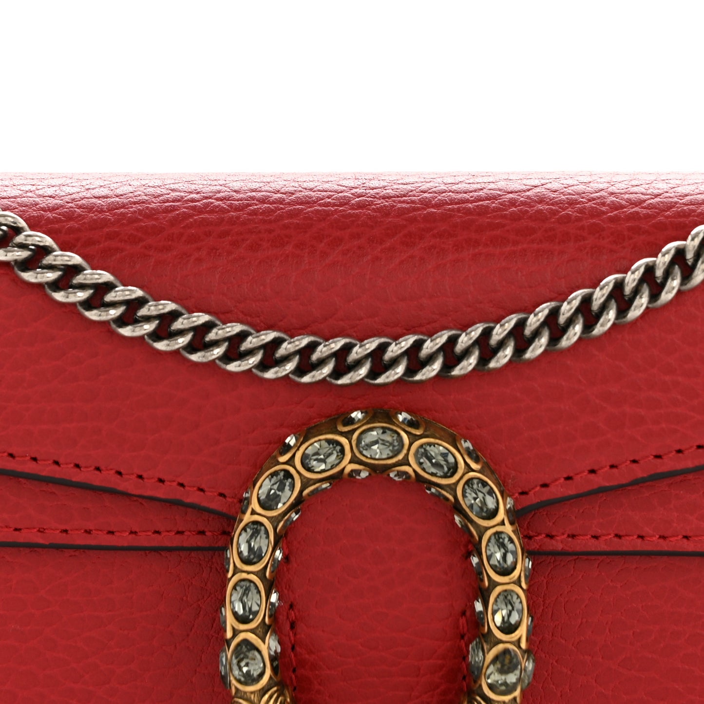 Calfskin Super Mini Dionysus Shoulder Bag Hibiscus Red