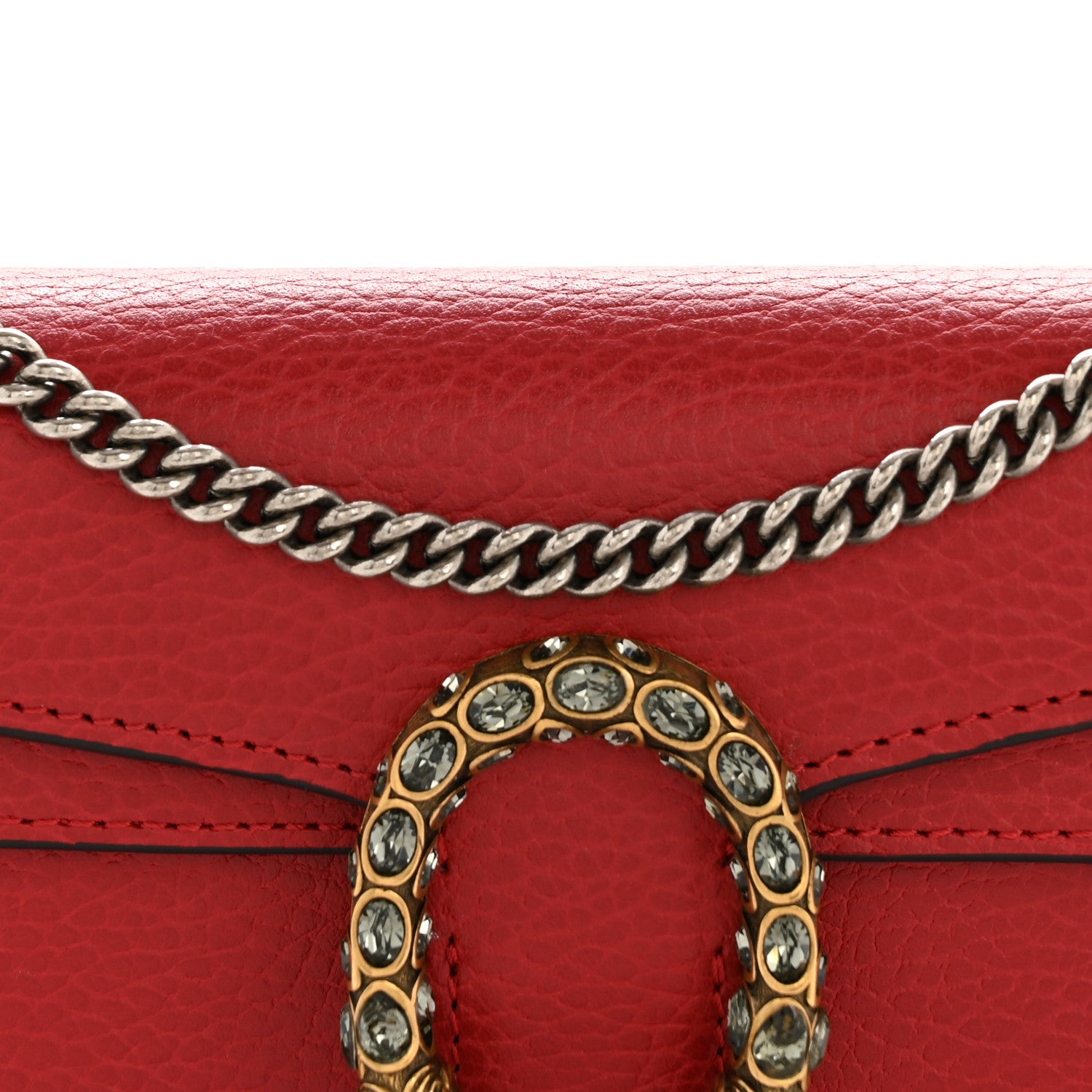 Gucci Calfskin Super Mini Dionysus Shoulder Bag Hibiscus Red 7 of 11