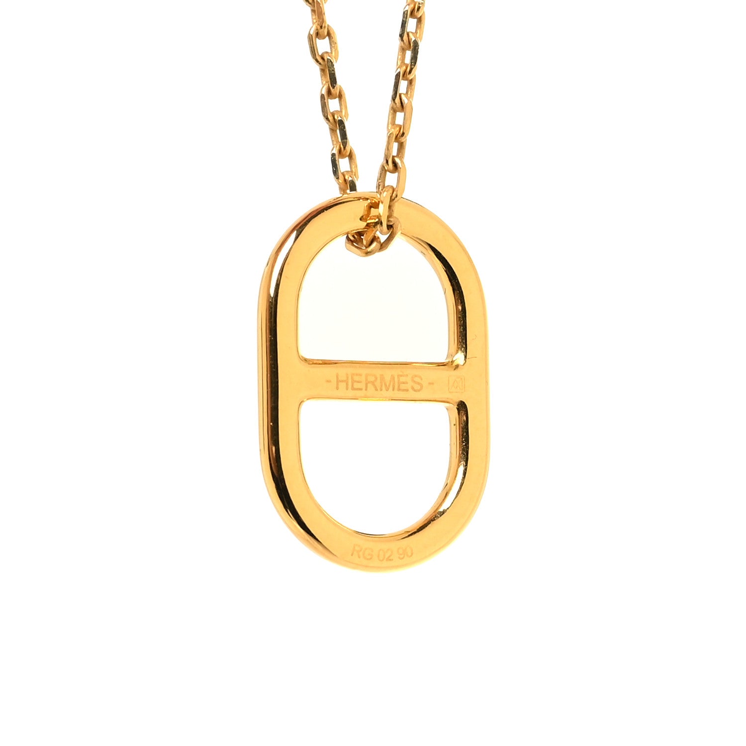 Hermes Swift O'Maillon Pendant Necklace Etoupe 6 of 7