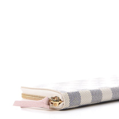 Louis Vuitton Damier Azur Clemence Wallet Rose Ballerine 6 of 8