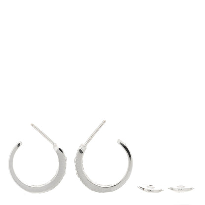 Messika 18K White Gold Diamond Move Uno Pave Hoop Earrings 4 of 5