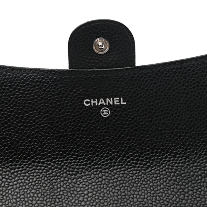 Chanel Caviar Quilted Large Gusset Flap Wallet Black 6 of 8