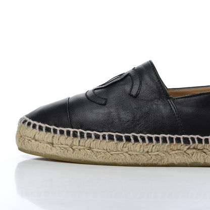 Chanel Lambskin CC Espadrilles 39 Black 11 of 27