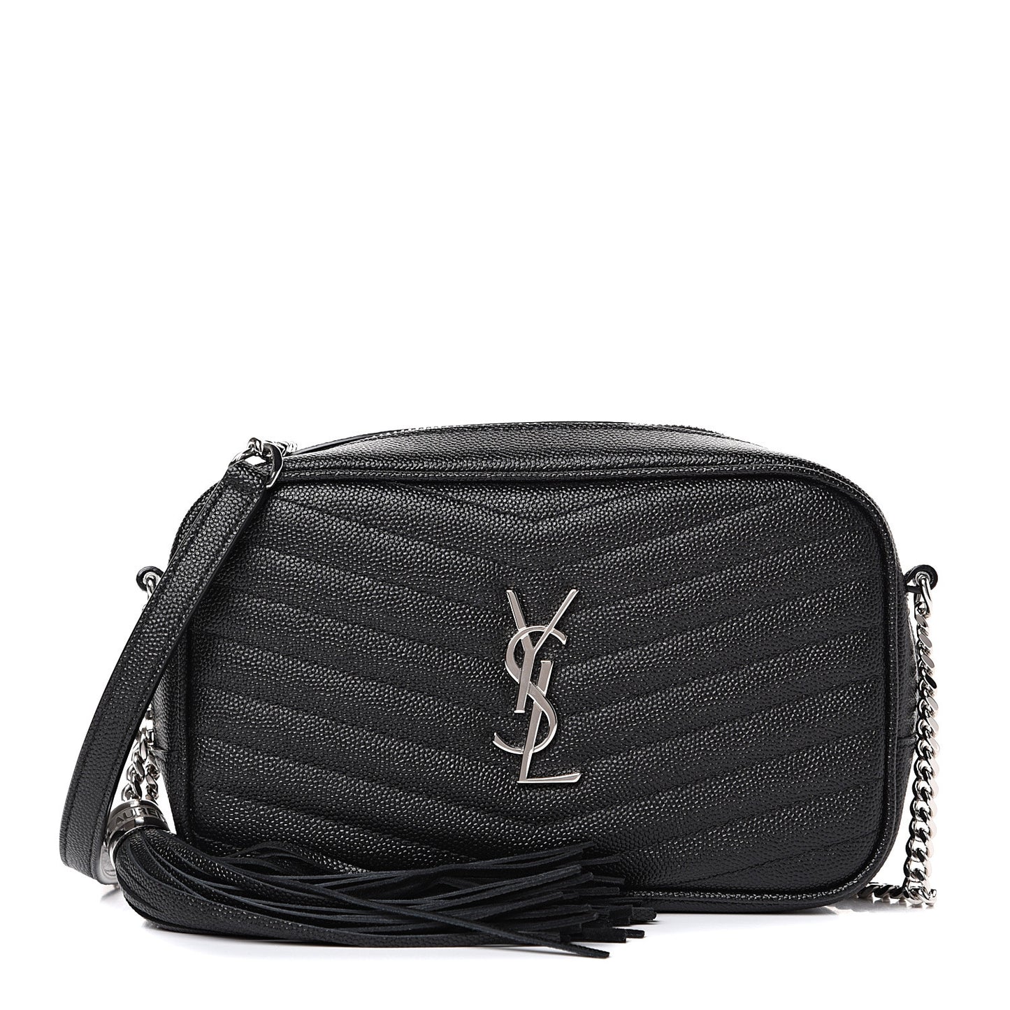 Grain De Poudre Matelasse Monogram Mini Lou Camera Bag Black