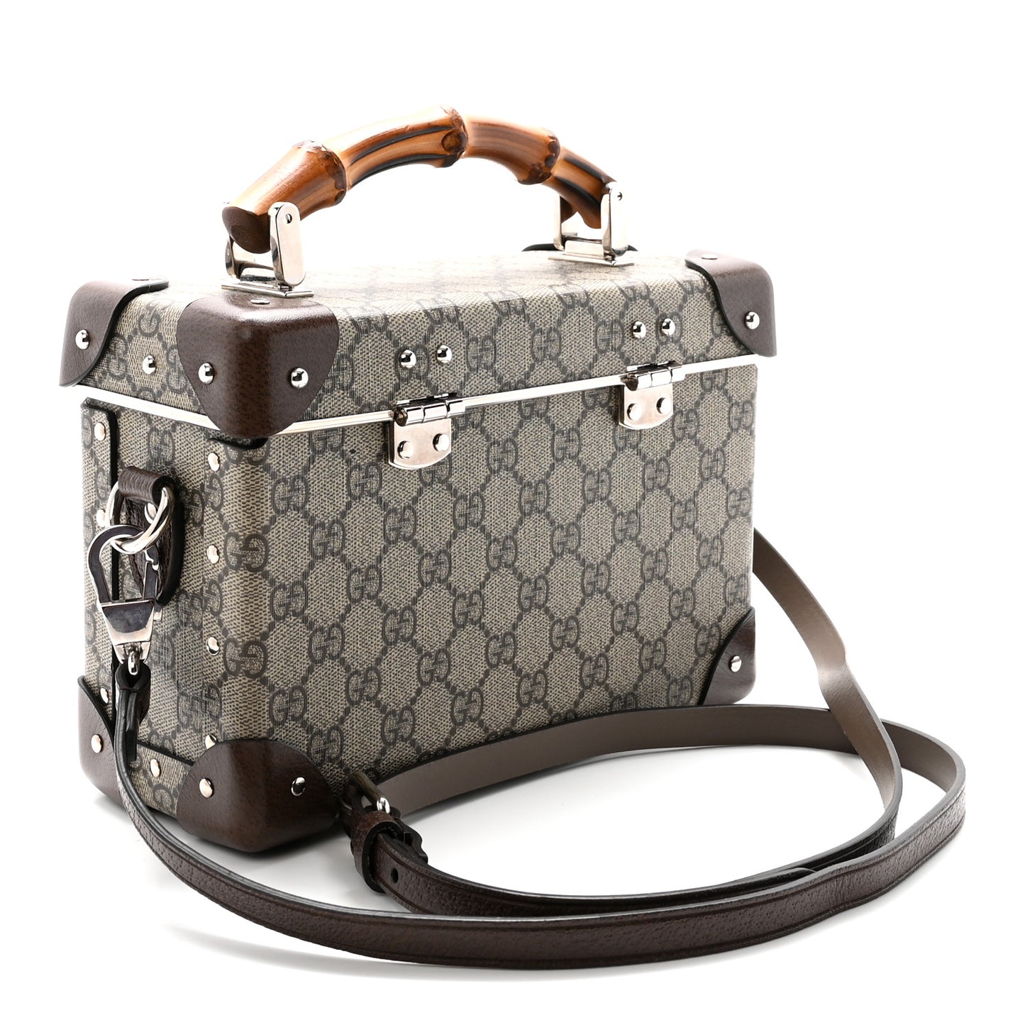 GG Supreme Monogram Globe-Trotter Beauty Case Brown