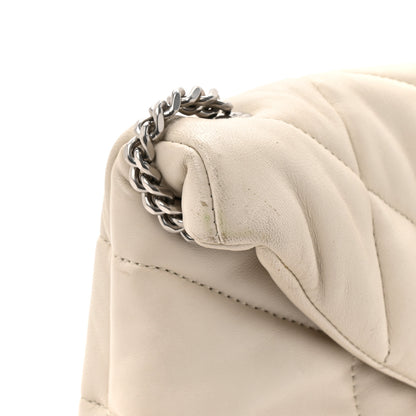 Saint Laurent Lambskin Quilted Toy Loulou Puffer Monogram Chain Satchel Crema Soft Crema Soft 14 of 14