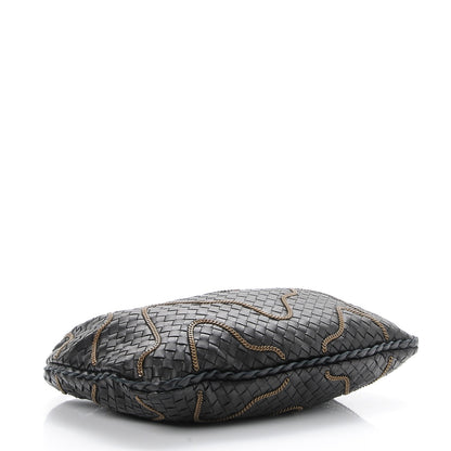 Bottega Veneta Nappa Intrecciato Medium Veneta Chain Hobo Nero Black 4 of 11