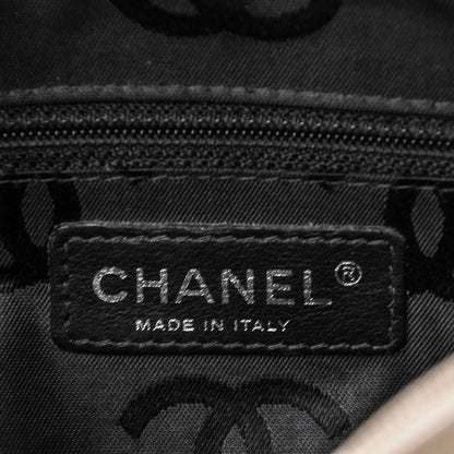 Chanel Calfskin Quilted Cambon Pochette Beige Black 6 of 7