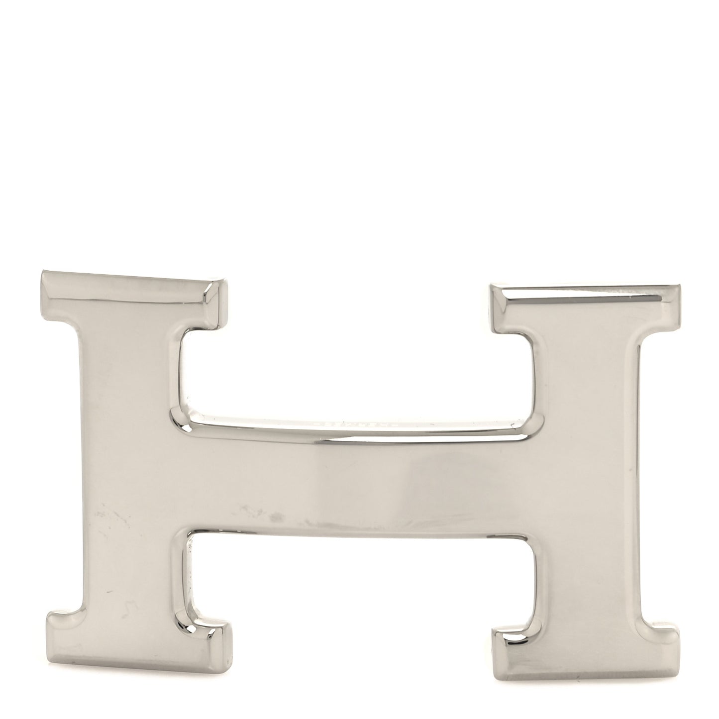 Polished Palladium 32mm H Belt Buckle Silver