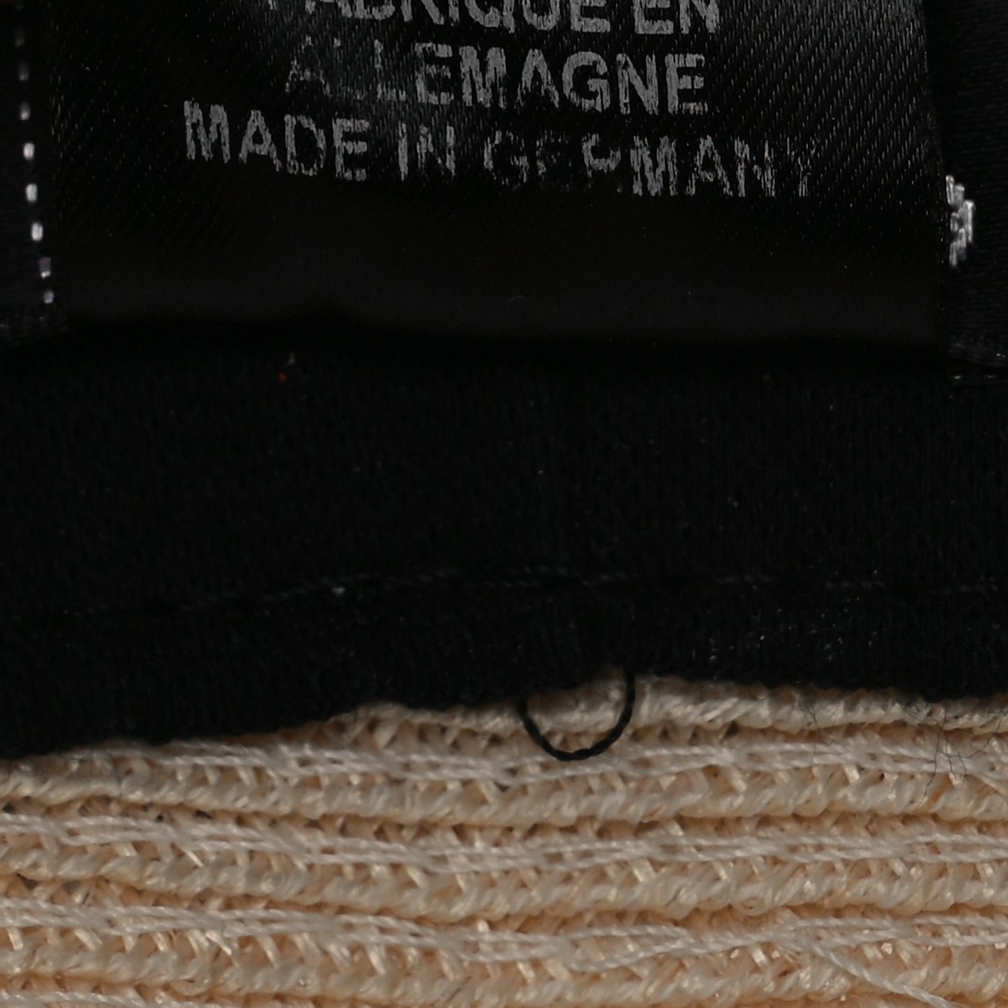 Straw Tweed Wide Brim Visor M Beige White