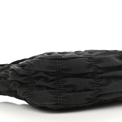 Prada Tessuto Nylon Gaufre Shoulder Bag Black 9 of 12