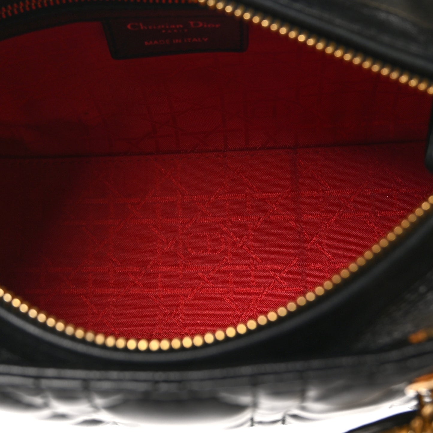 Lambskin Cannage Medium Lady Dior Black