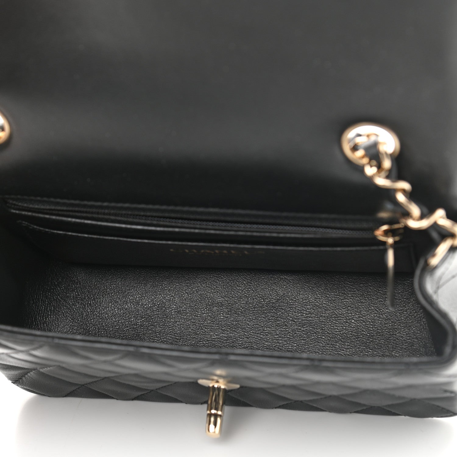 Chanel Lambskin Quilted Mini Rectangular Flap Black 5 of 9