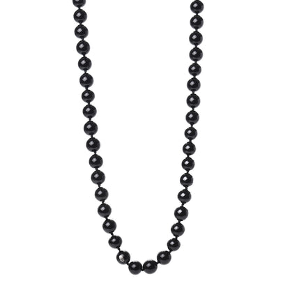 Chanel Beaded CC Long Necklace Gold Black 1 of 4