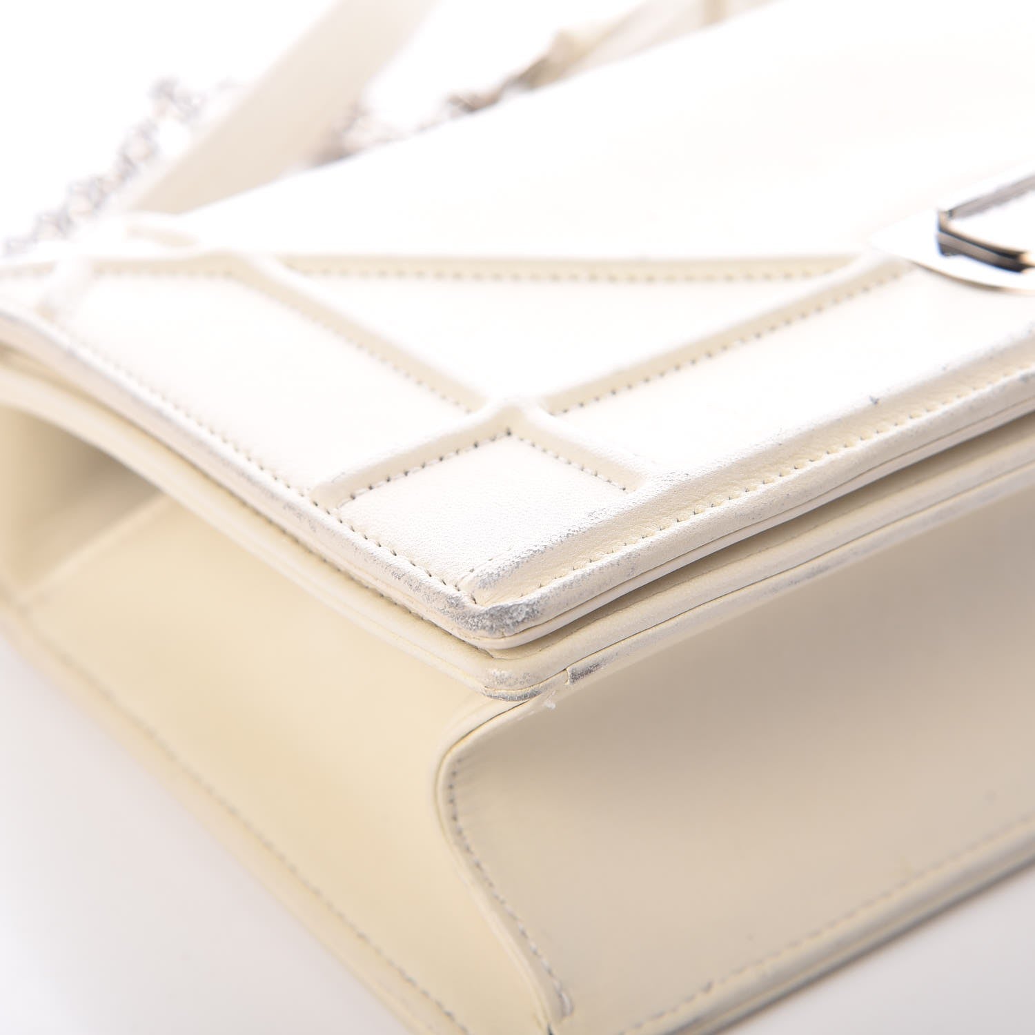Christian Dior Calfskin Small Diorama Flap Bag Off White 10 of 15