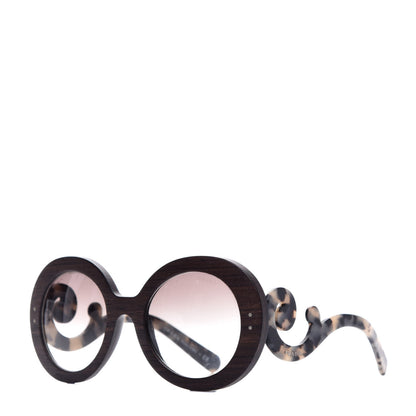 Prada Wooden Baroque Sunglasses SPR 27R Tortoise Dark Brown 1 of 7
