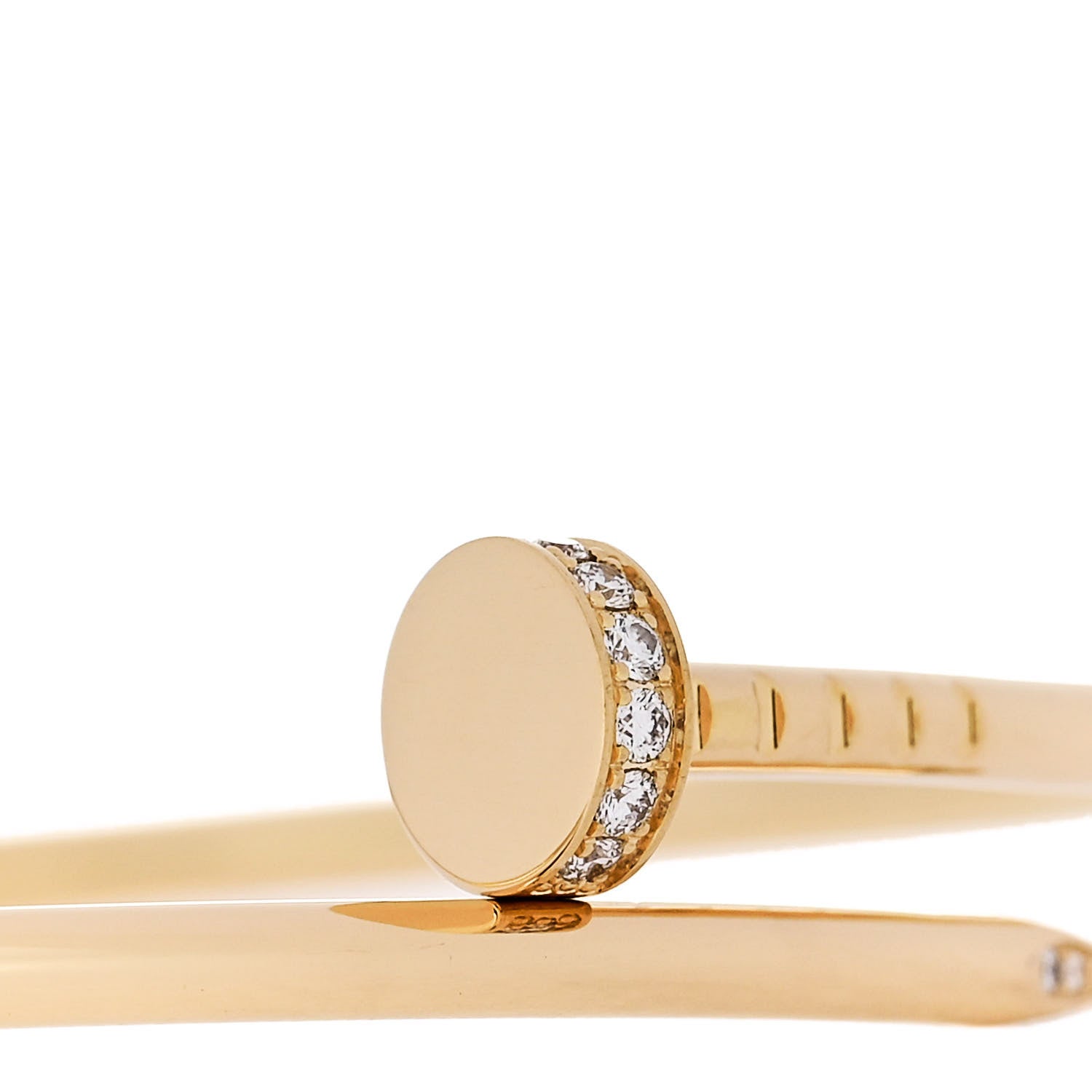Cartier 18K Yellow Gold Diamond Small Juste Un Clou Bracelet 18 4 of 5