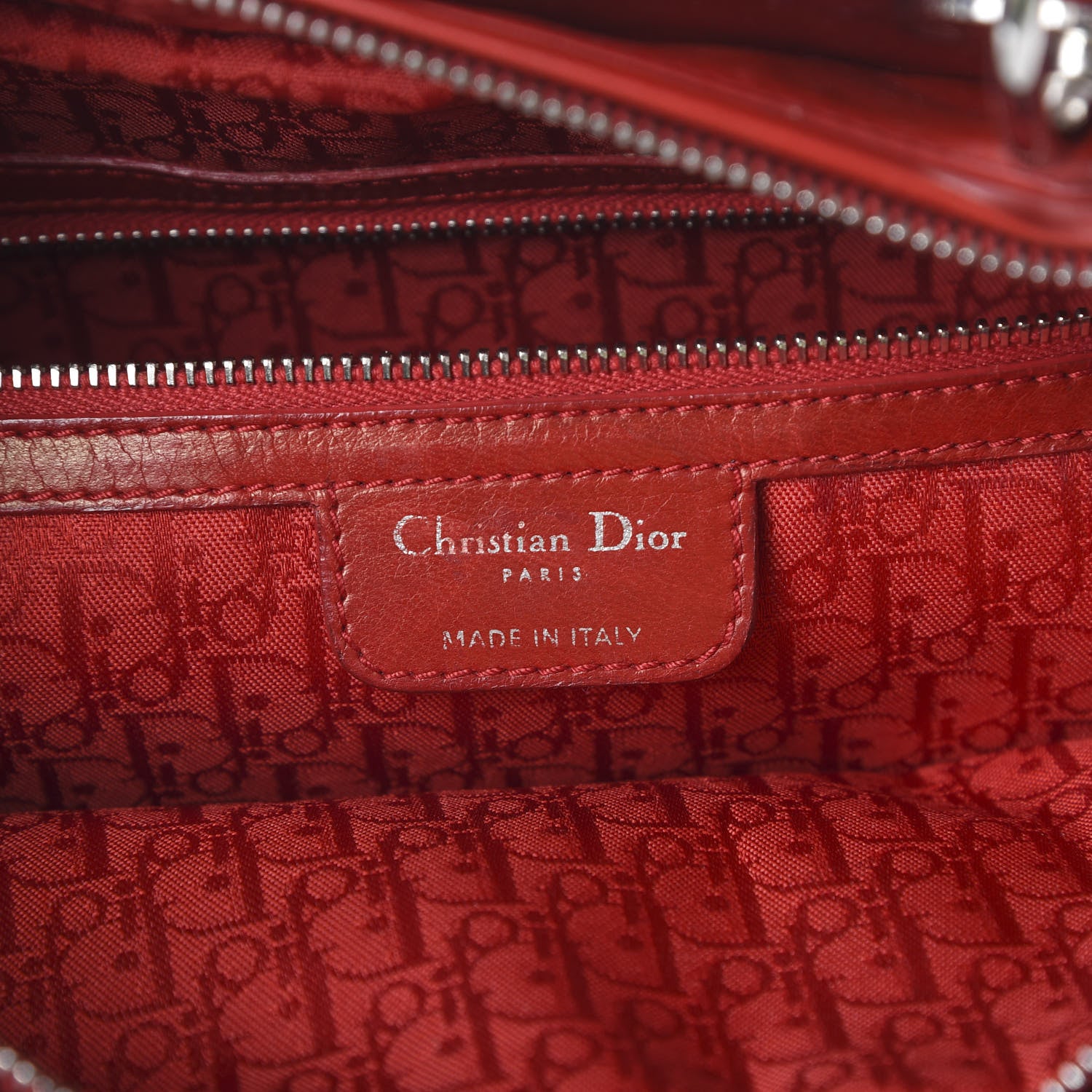 Christian Dior Lambskin Cannage Large Lady Dior Red 5 of 15
