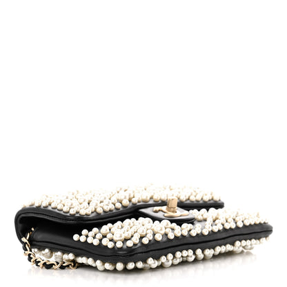 Chanel Lambskin Pearls Flap Black 4 of 13