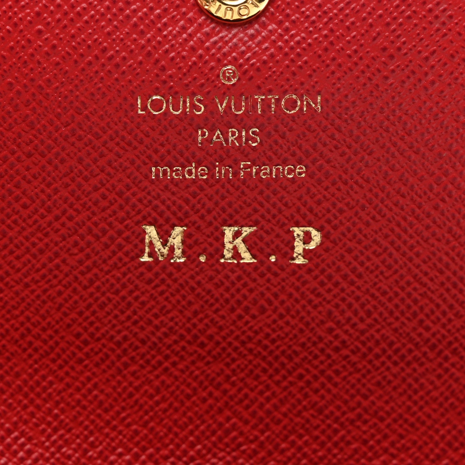 Louis Vuitton Damier Ebene Emilie Wallet Red 6 of 9