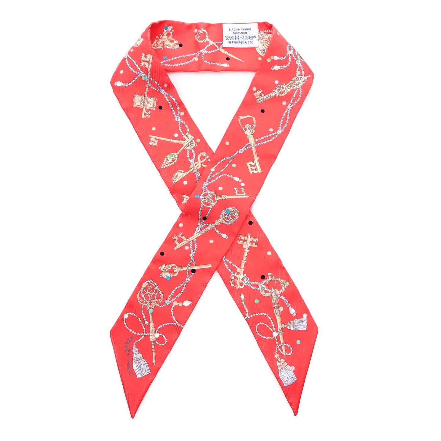 Silk Les Cles A Pois Twilly Grenadine Beige Multicolor