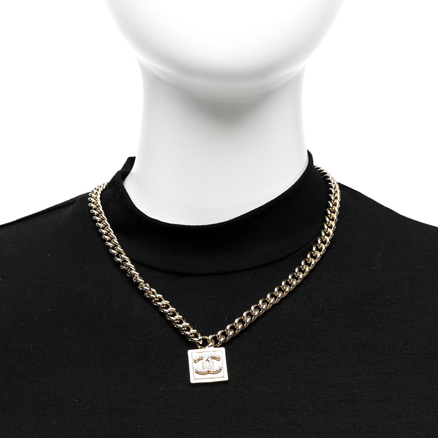 Chanel Metal Crystal CC Choker Gold 2 of 5