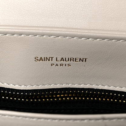 Saint Laurent Calfskin Y Quilted Monogram Toy Loulou Crossbody Bag Ivory 8 of 13