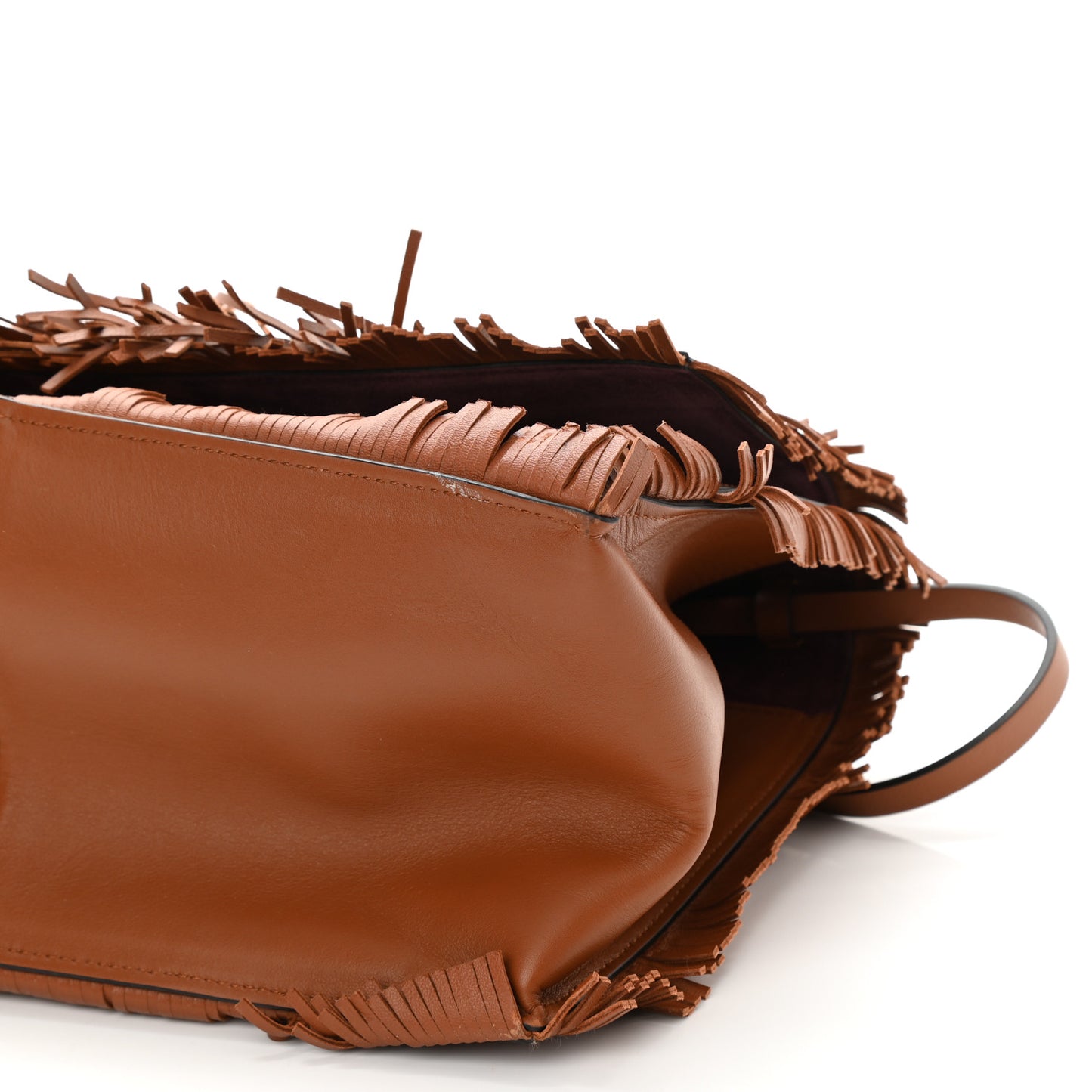 Calfskin The Rope Crossbody Bag Saddle Brown