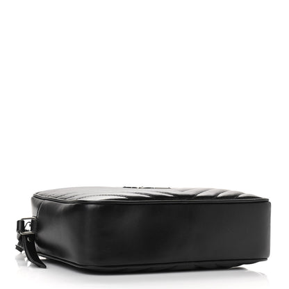 Saint Laurent Calfskin Matelasse Monogram Lou Camera Bag Black 4 of 9
