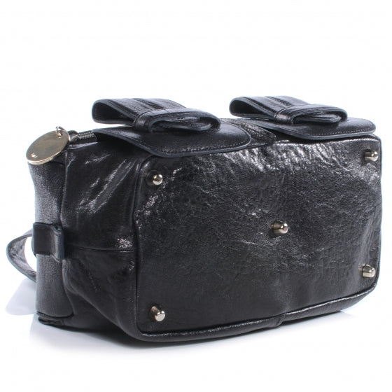 Chloe Leather Saskia Zip Top Tote Black 4 of 9