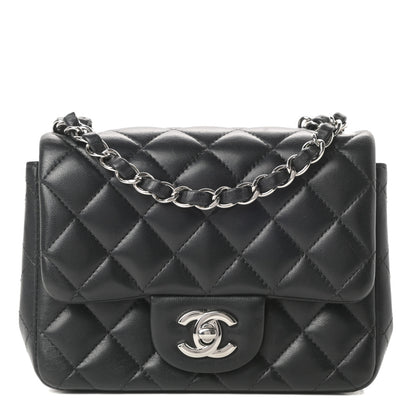 Chanel Lambskin Quilted Mini Square Flap Black 1 of 12