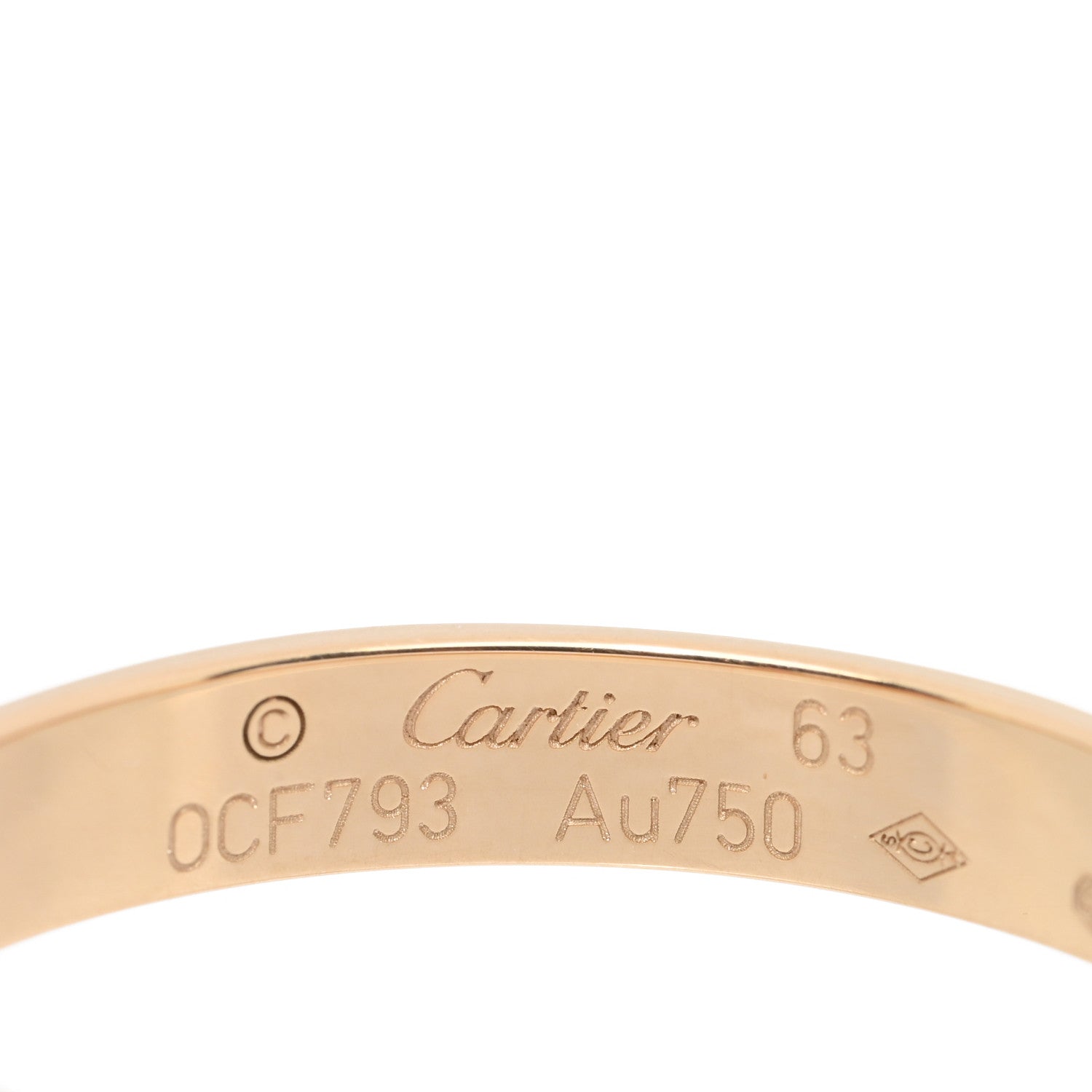 Cartier 18K Yellow Gold 3.5mm LOVE Wedding Band Ring 63 10.25 4 of 5
